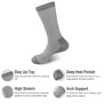 thumbnail image 2 of Men's Heavy Cushion Wool Blend Hiking Outdoor Crew Socks with Moisture Wicking, 2 of 7