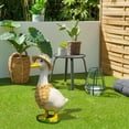 thumbnail image 5 of HaCpiu Spring Floral Porch Goose Outfits, 23.6" Yellow Goose Clothes with Straw Hat & Daisy Scarf, Porch Goose with Outfits for St. Patrick's Day Lawn Yard Garden Outdoor Decor, 5 of 6