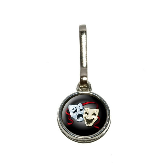 Drama Comedy Tragedy Masks - Acting Theatre Theater Charm Zipper Pull