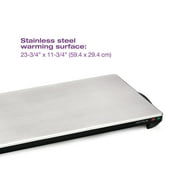 Cordless Warming Tray by Salton | Large Electric Hot Plate | Cooking, Serving & Warming Tray | 23-3/4” x 11-3/4” Hot Plate