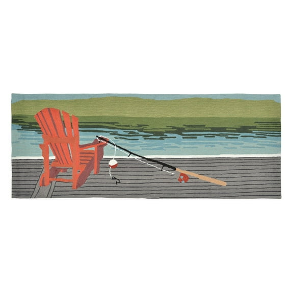 Trans-Ocean Rug Frontporch Lakeside Blue Indoor/Outdoor Area Rug