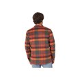 Wrangler Mens 112318474 Blaze Orange Plaid Quilt Lined Shirt Jacket S