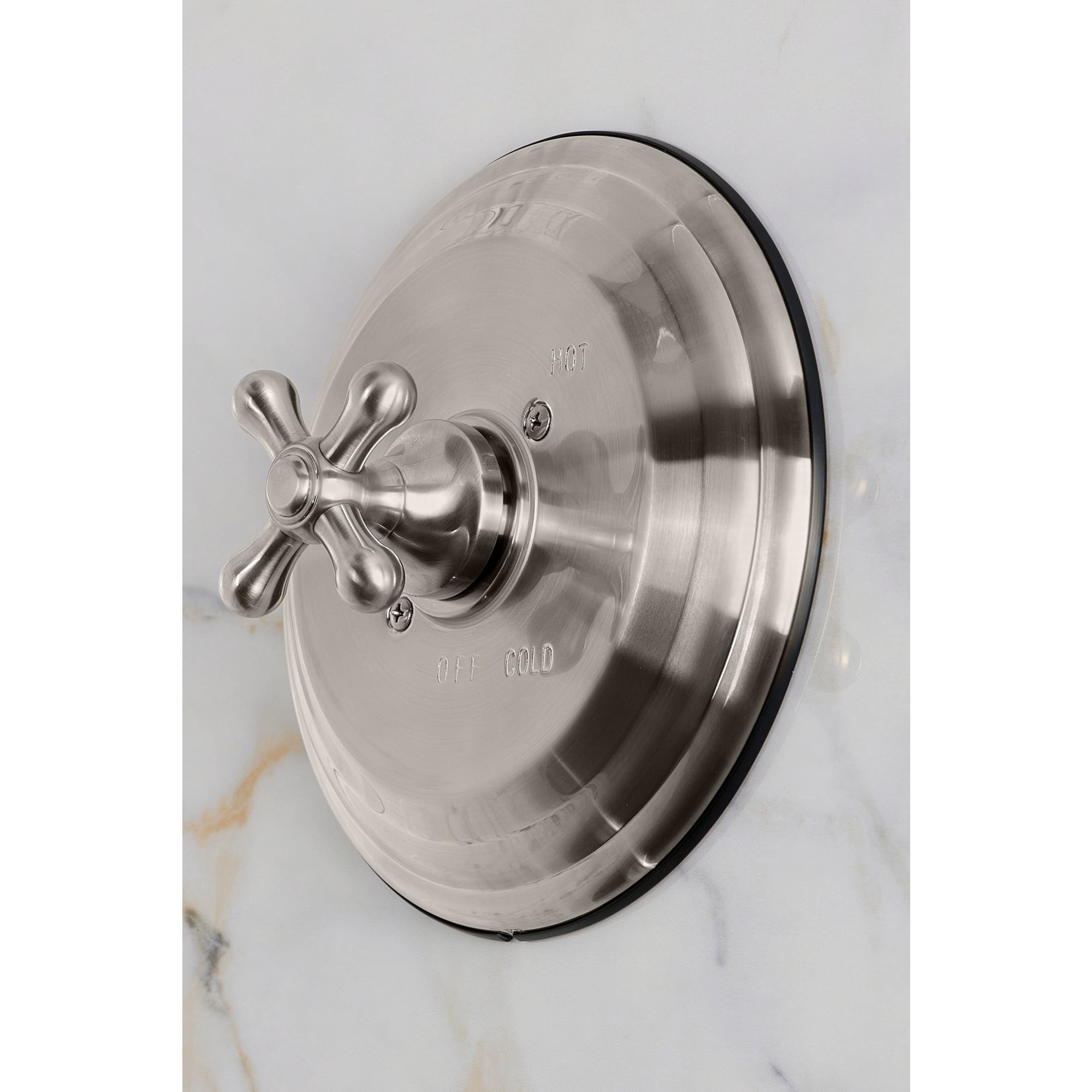 Kingston Brass KB4438AX Restoration Single-Handle Pressure Balanced Tub and Shower Faucet in Brushed Nickel