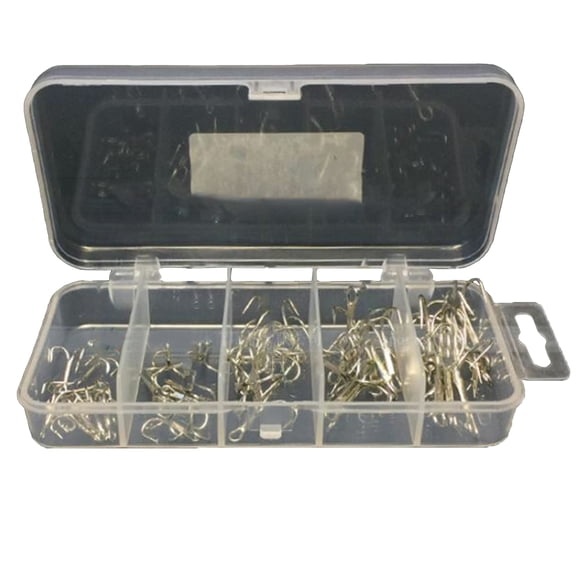 SPRING PARK 50Pcs Fishing Hook Sharpened Treble Hooks 2/4/6/8/10 Fishhook Tackles with Plastic Box
