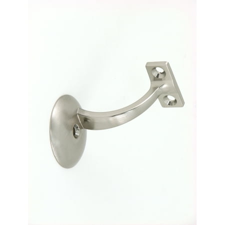 Nickel Aluminum Handrail Bracket - Stone Mill Hardware - Heavy Duty Handrail Bracket in Satin Nickel