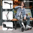 thumbnail image 3 of LaScoota Professional Foldable Kick Scooter for Adults & Teens Ages 6+, Black & White, 3 of 7