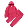 thumbnail image 2 of BAnala Baby Clothes for Girls Baby Boy Girl Clothes Fall Winter Outfits Hooded Long Sleeve Top pants Set Hot Pink,4-5 Years, 2 of 4