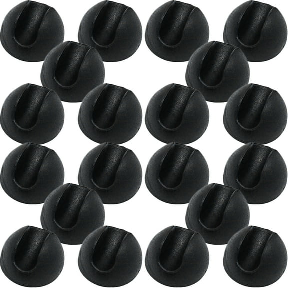 ifundom 20pcs Felt Furniture Pads Black Plastic AntiSlip Chair Caps for Home Use