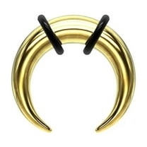 Luxe Modz Surgical Steel Crescent Tapers Bull Stretchers Expander Horseshoes Taper Ear Gauges Pincher Septum Ring C Shaped Buffalo Piercing Jewelry 00G to 14G Piercings Jewelry for Women Men
