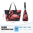 thumbnail image 4 of Fotbe Colorful Floral Flamingo Bolsa de Viaje para Playa - Resistente al Agua, Bolsa Tote de Gran Capacidad y Ligera con 7 Bolsillos para Mujeres y Hombres, 4 of 7
