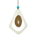 thumbnail image 4 of Alpine Corporation 39" White Metal Windchime with Creme Gemstone, 4 of 12