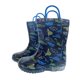 thumbnail image 1 of Yuarrent 2 uds. Botas de lluvia para niños con asa, botas de lluvia flexibles impermeables para bebés de media pantorrilla, botas de agua Botas Deportivas Dinosaurio de sello completo crecimiento15cm, 1 of 6