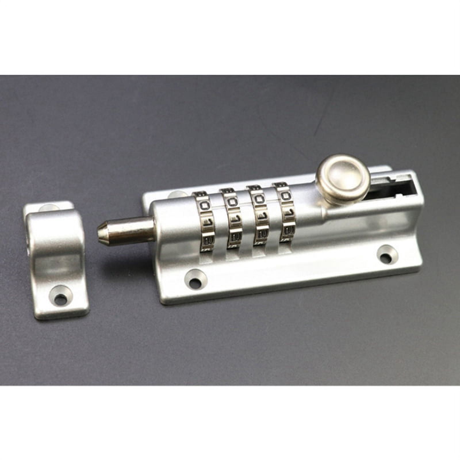 2X Password Lock Black Bolt Metal Door Latch Anti-Theft Combination Digit Padlock Outdoor Gate Hardware