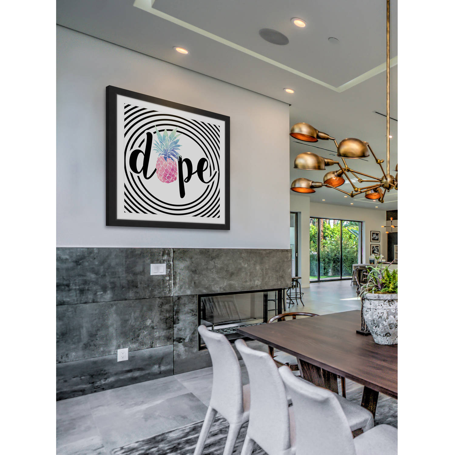 Marmont Hill "Dope Pineapple" by Diana Alcala Framed Painting Print