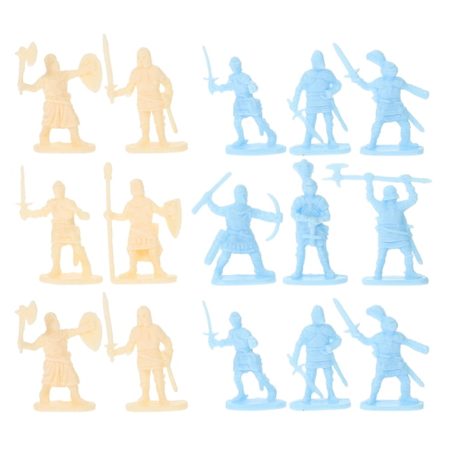 Miangastore 200pcs Plastic Mini Toy Soldier Figures Medieval Soldiers Figures Toy Sand Table Soldier Models Medieval Action Figures Warrior Action Figure