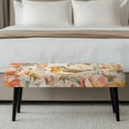 thumbnail image 3 of Jiueut Robin Bird Peony Flower Print Dining Room Bench Covers, Stretchable Long Bench Seat Slipcover Anti Dust Rectangle Chair Protection for Living Room Bedroom Kitchen, 3 of 7