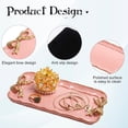 thumbnail image 3 of Bandeja decorativa vintage, bandeja para toallas, bandeja de almacenamiento, bandejas para platos, anillos, pulseras de cadena, pendientes, bandejas, cosméticos, joyería (rosa), 3 of 5