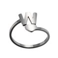 thumbnail image 4 of Fashion 26 English Letter Opening Rings Stainless Steel Girls Love Retro Jewelry, 4 of 9