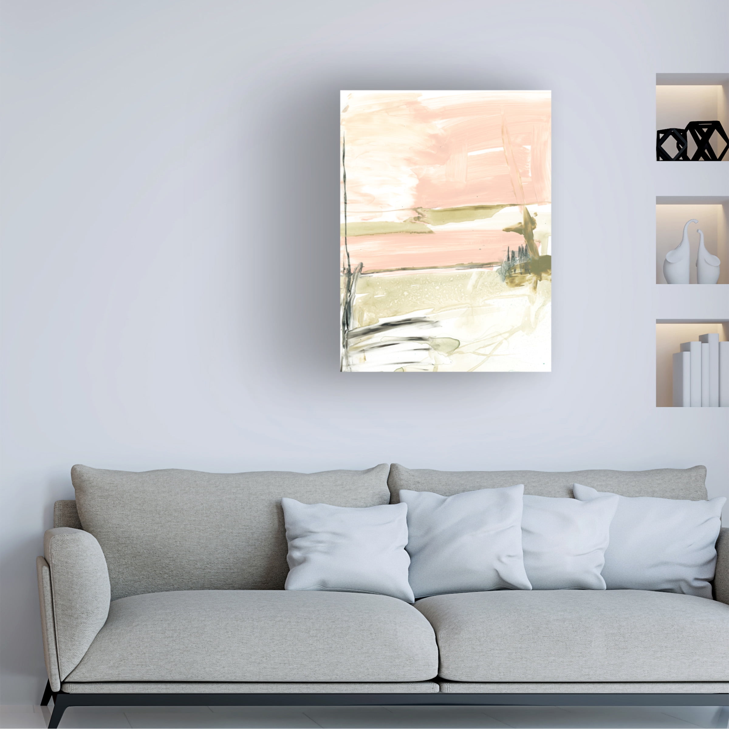 Jennifer Goldberger 'Peach Sorbet II' Canvas Art