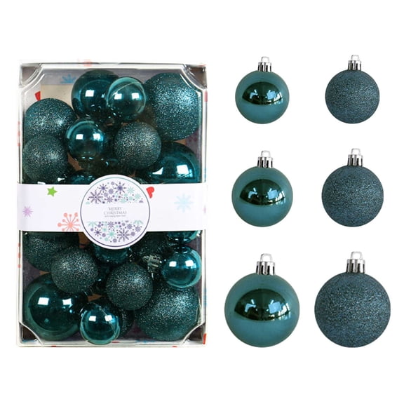 Christmas Ball Ornaments, Hwkond Christmas Decorations 4/5/6cm Electroplated Christmas Decorative Ball Color Painting Ball Set Christmas Tree Pendant Up to 75% Off