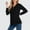 Black, variant on Women's Long Sleeve V-Neck Pullover Sweater, Soft Brushed Polyester Fabric for Ultimate Comfort, Casual and Versatile Top Ideal for Everyday Wear