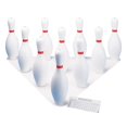 thumbnail image 1 of Plastic Bowling Pin Set, White - Set of 10, 1 of 1