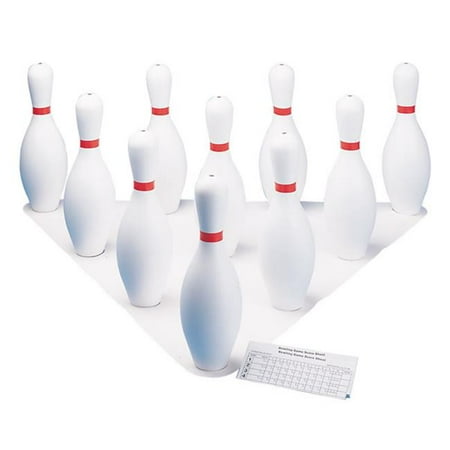 Gold Bowling Pin - Plastic Bowling Pin Set, White - Set of 10