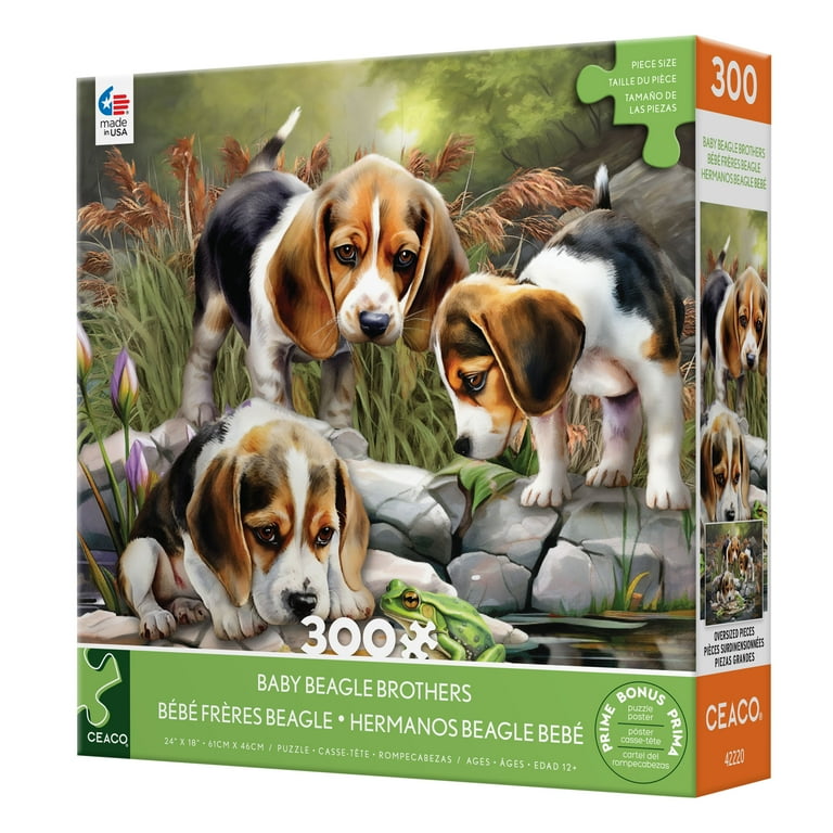 Ceaco Baby Beagle Brothers (Tom Wood) 300 Piece Interlocking