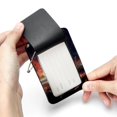 thumbnail image 7 of Square PU Leather 2 Pack Travel Tag - Bag Tag - Suitcase Tag with Privacy Cover and Stainless Steel Ring - Suitable for Travel, Backpack, and Handbag Galaxy, 7 of 7