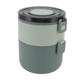 thumbnail image 2 of Fiambrera apilable de 1600 ml de doble capa de acero inoxidable sin BPA, caja Bento duradera para preservación del calor para viajes de oficina, color verde, 2 of 12