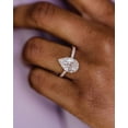 thumbnail image 2 of solitaire jewels 3CT Pear Moissanit Hidden Halo Engagement Ring For Women, 18K Rose Gold, 2 of 5