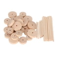 thumbnail image 2 of Wooden Wheel Discs, DIY Hand Crafted Unfinished Wood Wheels  For Crafts For Model Vehicle Parts, 2 of 8
