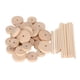 thumbnail image 1 of Ruedas de madera sin terminar, rueda redonda pulida DIY, piezas de madera para proyectos de bricolaje, pintura, decoración, manualidades, 1 of 5