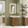 thumbnail image 3 of Navan 30"  Wood Vanity in Weathered Brown with Engineered Stone Top No Mirror, 3 of 16