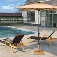 thumbnail image 3 of Pellebant 45 LBS Patio Umbrella Base Heavy Duty Outdoor Patio Market Umbrella Stand, Brown, 3 of 7