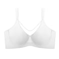thumbnail image 5 of Jelly Bras for Women Padded Bras Soft Intentions Jelly Wireless Bra Lifting Bra Sports Bras Balconette Bra Soft Bras Wireless Bras Mesh V‑Neck Sheer Mesh Top Bra Adjustable Thin Straps White, 5 of 9