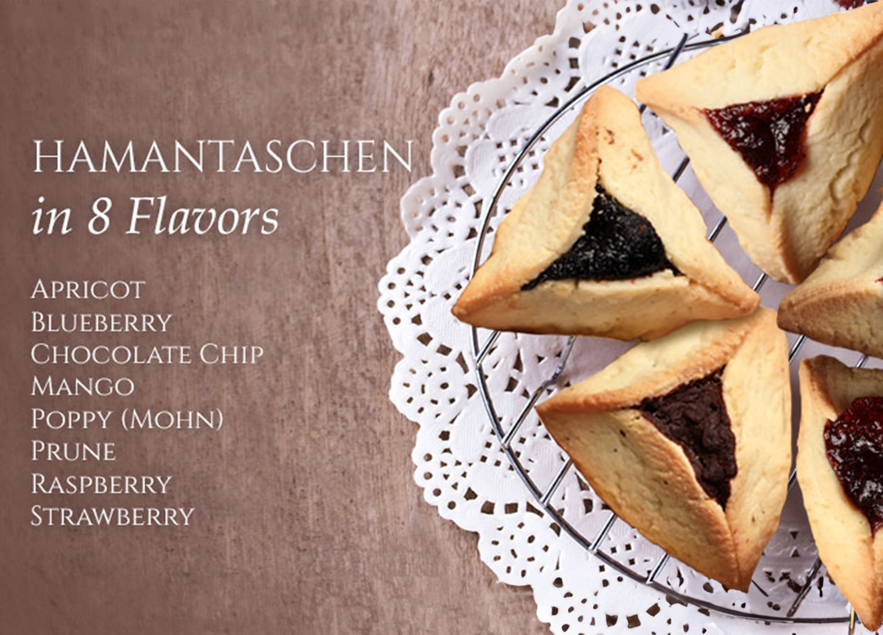 Green's Bakery Individually Wrapped Mixed Flavor Hamantashen Shortbread Cookie, 100 Count