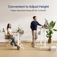 thumbnail image 6 of Innovar 63 inch Standing Desk with 2 Storage Drawers, Stand up and Down Large Height Adjustable Desk,Electric Sit to Stand Teacher Rising Computer Desk with 4 Wheels for Office Home,White, 6 of 15