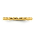 thumbnail image 4 of White Sterling Silver Ring Band Stackable Expressions Gold-plated Rice, 4 of 5