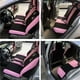 thumbnail image 2 of Paquete de 4 fundas para asientos delanteros de coche, fundas para asientos delanteros de camiones rosas, diseño de mariposa, ajuste Universal para la mayoría de los coches Fokelyi HQ-459-2, 2 of 4