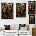 thumbnail image 4 of Designart "Tribes Fang African Gabon" African Tribes Floater Framed Wall Art Living Room, 4 of 7