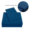 thumbnail image 4 of Soft Bed Sheets Set Bedspread Deep Pocket High Quality Bedding Set Blue QUEEN Size 4Pcs, 4 of 8
