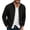 Black, variant on Full Zip Casual Jacket for Mens Solid Color Long Sleeve Band Collar Work Jackets Lightweight Soft Coat with Pockets