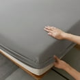 Cotton Fitted Sheet HighQuality Mattress Cover Solid Color Single