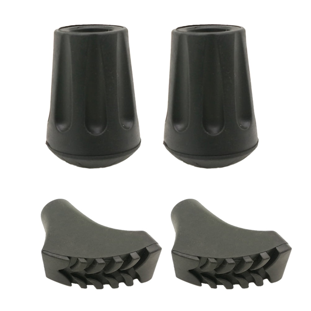 Rosarivae 4 Pcs Replacement Rubber Tips Set For Trekking Poles Heavy