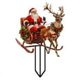 thumbnail image 1 of Papá Montado en un Trineo de Renos para Entregar Regalos Tapón de Acrílico Impermeable para Patio y Jardín Al Aire Libre, 1 of 5