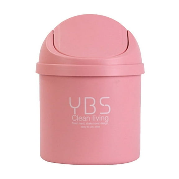 Qholemyo Mini Push type Desktop Trash Can With Lid Home Kitchen Desk Debris Storage Cleaning Double Bucket Hidden Garbage Bag Indoor Small Trash Can