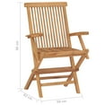 thumbnail image 4 of vidaXL Folding Garden Chairs 6 pcs Solid Teak Wood, 4 of 5