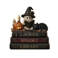 thumbnail image 2 of Wooden Reading Ghost Tabletop Figurine - Cute Librarian Statue for Bookshelf Decor - Halloween Ornament for Library Scene, Study Desk, or Shelf Display - Spooky Gothic Home Accent for Book Lovers, 2 of 7