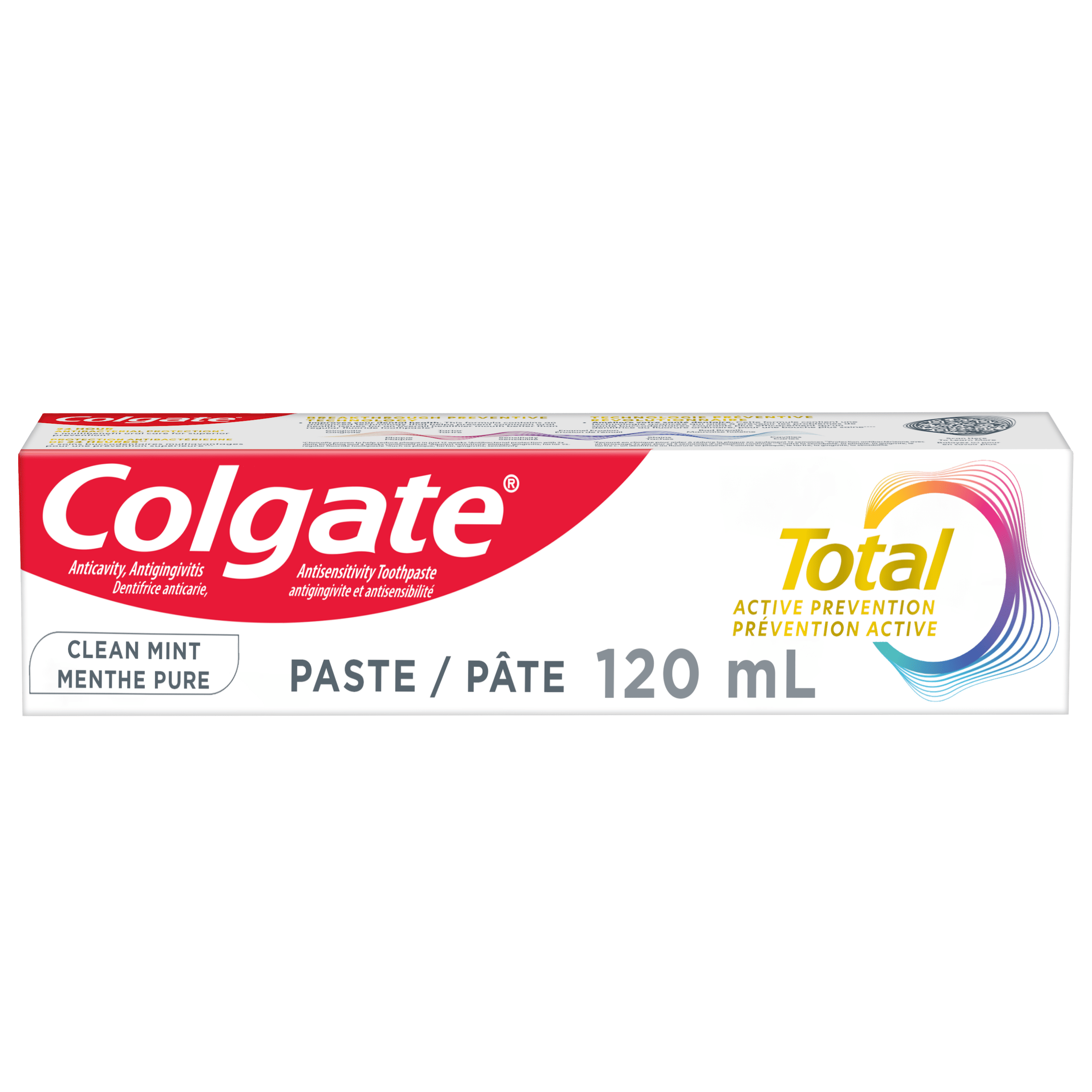 Colgate Total Prevention Active Dentifrice Menthe Pure, 120 ml